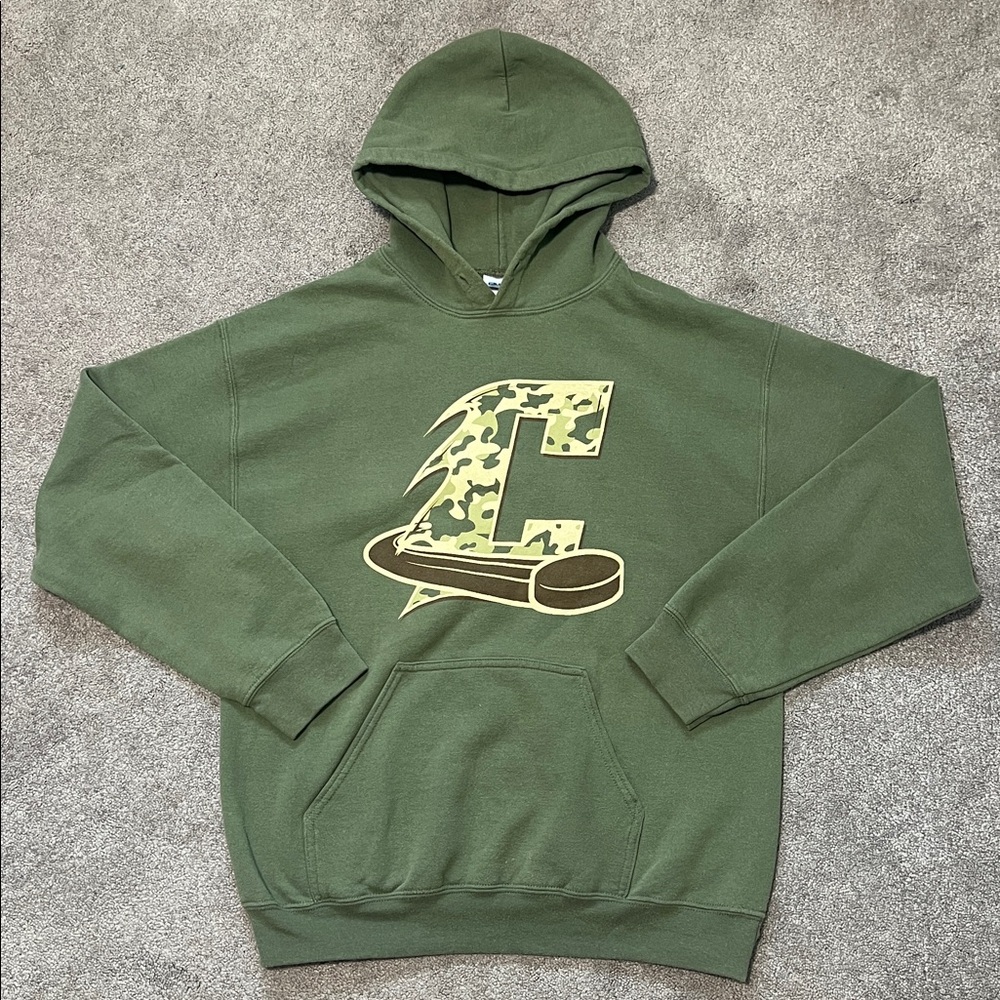 Cleveland Monsters Hoodie Hockey Camo Green size Medium